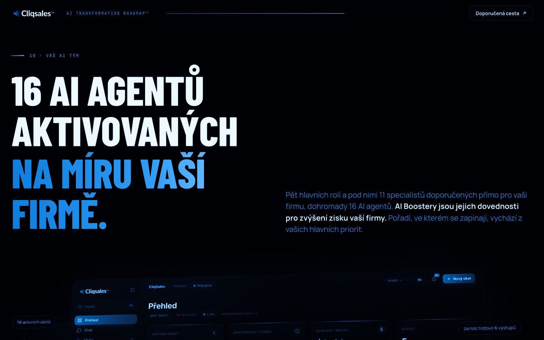Sekce Váš AI tým